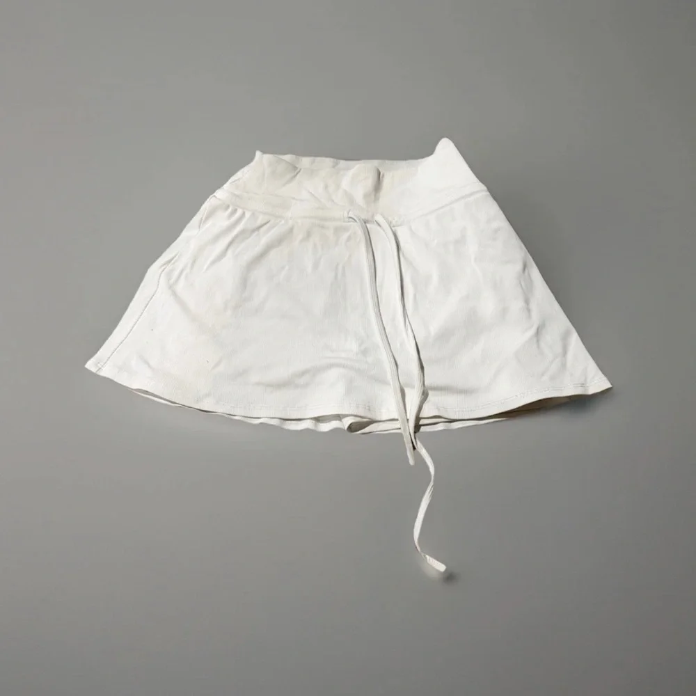 Lanston Sport White‎ Ribbed Athletic Skirt Women's M Tennis Activewear golf